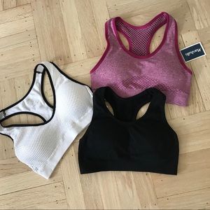 3 Sports Bra Yoga Top Active Wear - Sz S Bundle